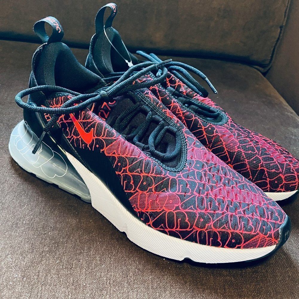 Unique Rare Air Max day 270 mens 8.5 US 42 solar red black Sample tags